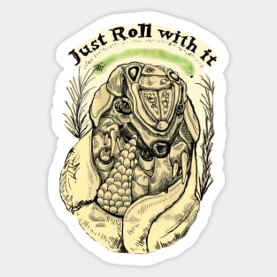 Armadillo Roll Sticker